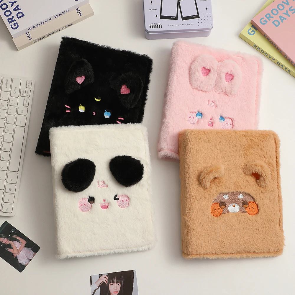 A5 ぬいぐるみバインダーブック写真アルバム 10 ページフォトカード収集かわいいアイドルジャーナルカバー交換可能な収納学用品