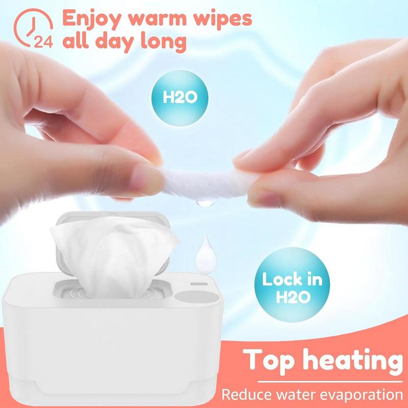 Baby Wipe Warmer Dispenser Home Use Wet Wipes Warmer With Even Heating Gentle Space-Saving Diaper Holder Case For Bedroom Living