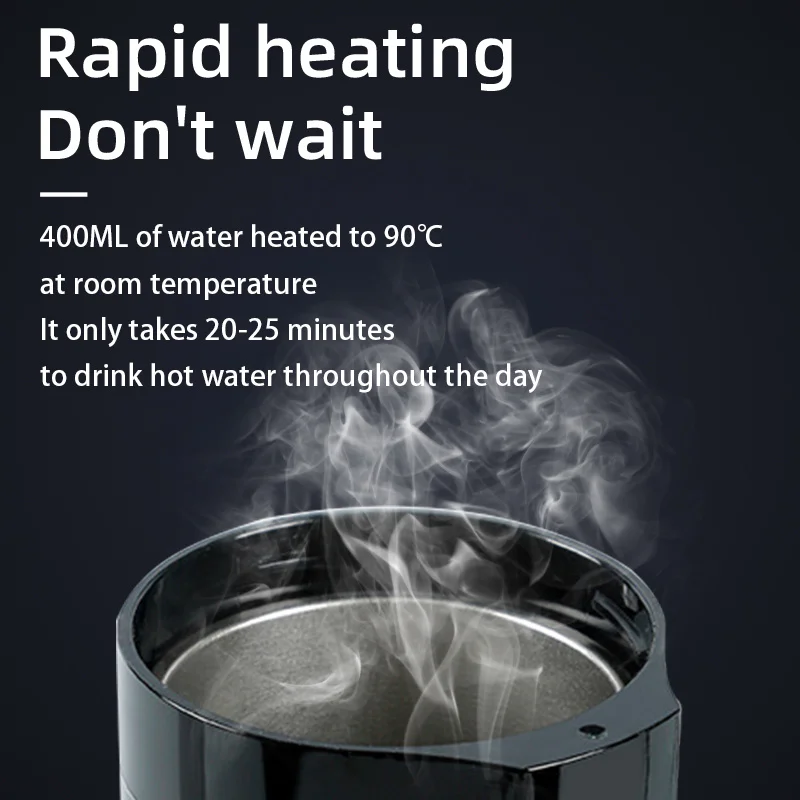 12V 24V Auto Tazza di Riscaldamento Bollitore Elettrico In Acciaio Inox Smart Controllo della Temperatura Touch Display LCD Da Viaggio Scaldatazze Da Caffè