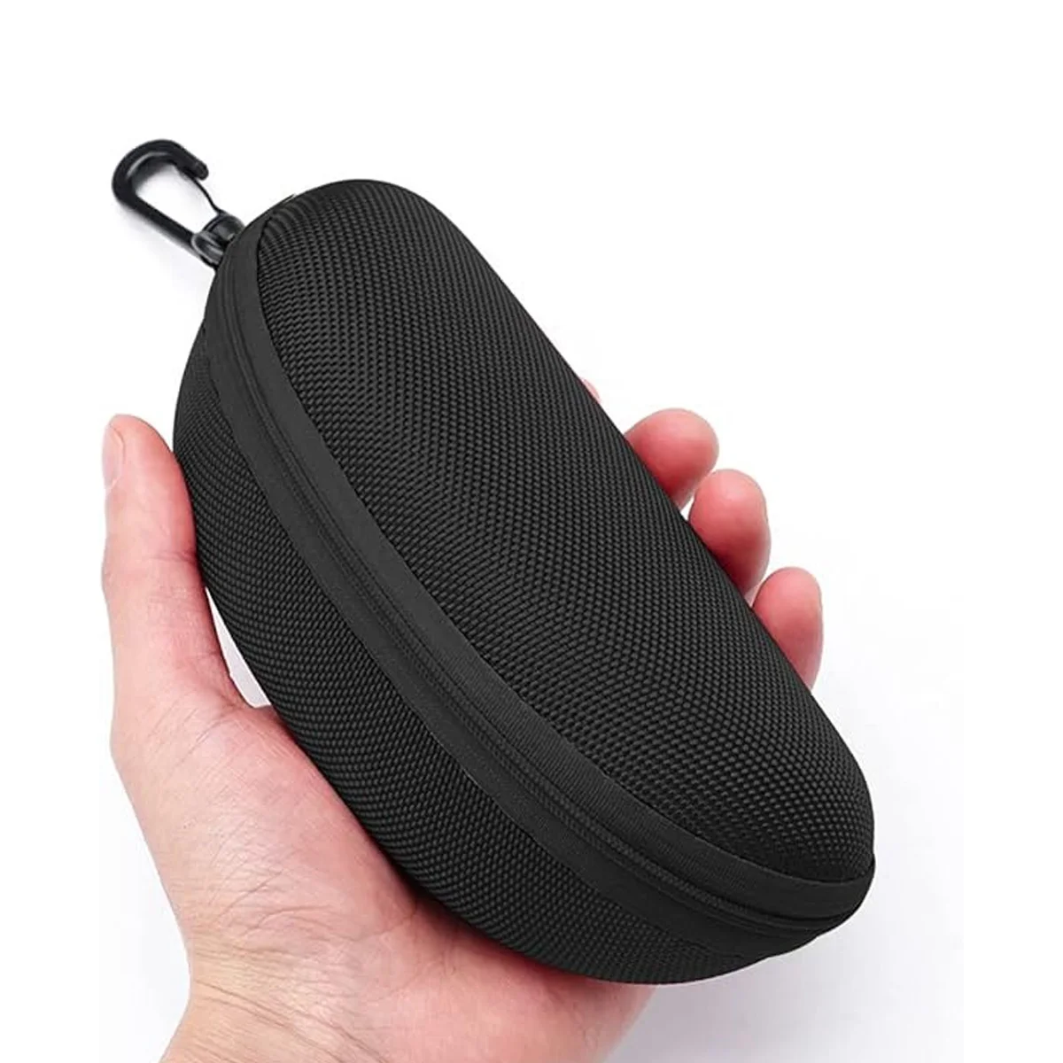 Estuche rígido para gafas de sol con cremallera y caja para gafas con gancho de plástico para estuche portátil para gafas de viaje. El estuche para gafas de sol puede colgar