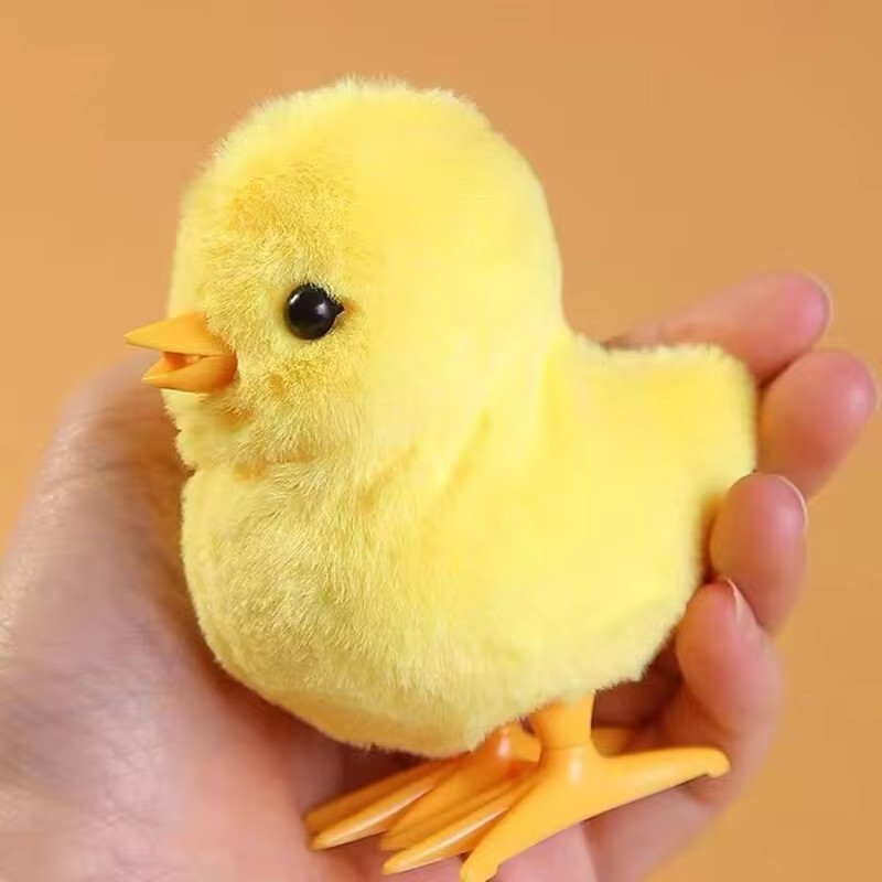 Poinçon sautant oiseau horloge, jouet interactif en peluche de Simulation, cadeau de noël et d'anniversaire pour enfants, 1 pièce