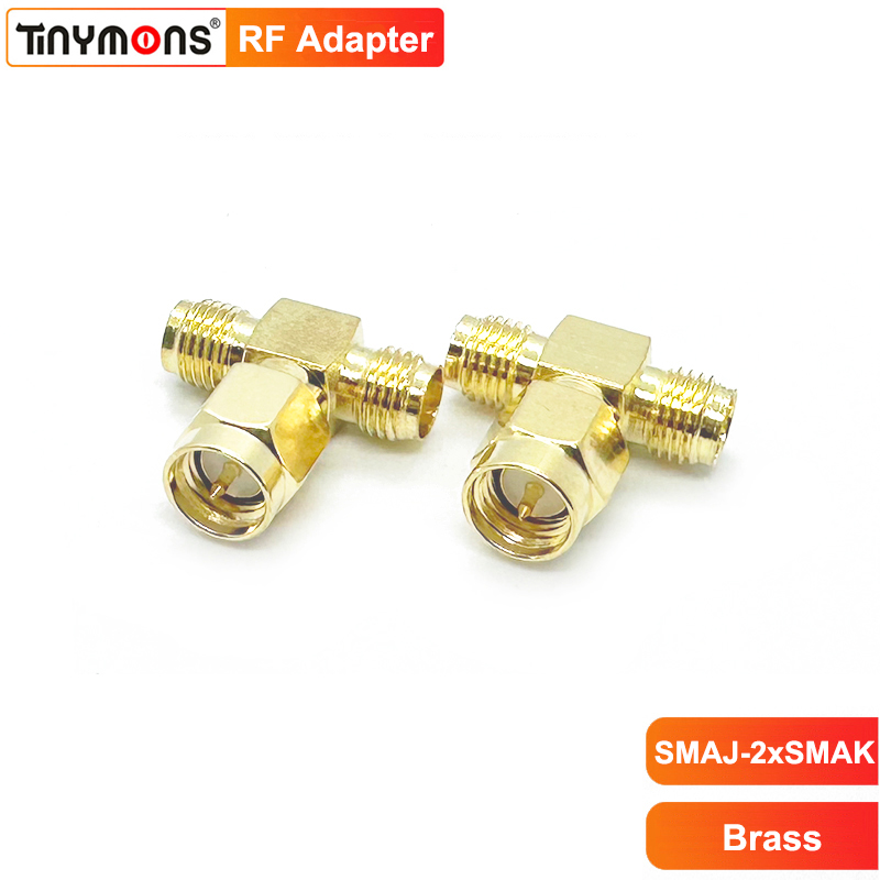 Messing SMA 2-Wege-Splitter SMA-Stecker auf Dual SMA Buchse Antennenadapter oder FPV-Drohnen-Verlängerungskabel
