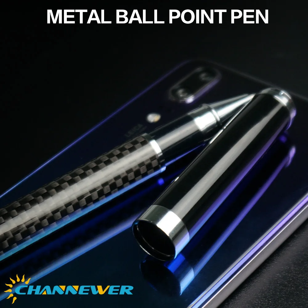 STONEGO คาร์บอนไฟเบอร์ปากกาลายเซ็น,พรีเมี่ยมโลหะหมึกเจลปากกา Micro Point 0.5 มม.หมึกสีดํา Smooth Writing Ball ปากกา