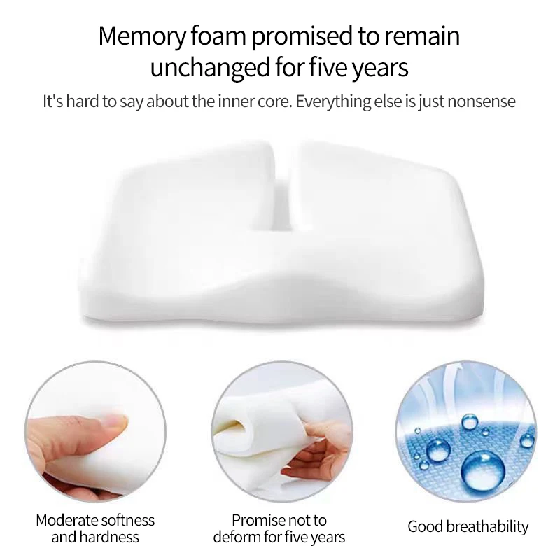Tailbone อาการปวดหลังบรรเทาอาการปวด Comfort Office เก้าอี้เบาะนั่งรถลื่น Orthopedic Memory Foam Coccyx เบาะ