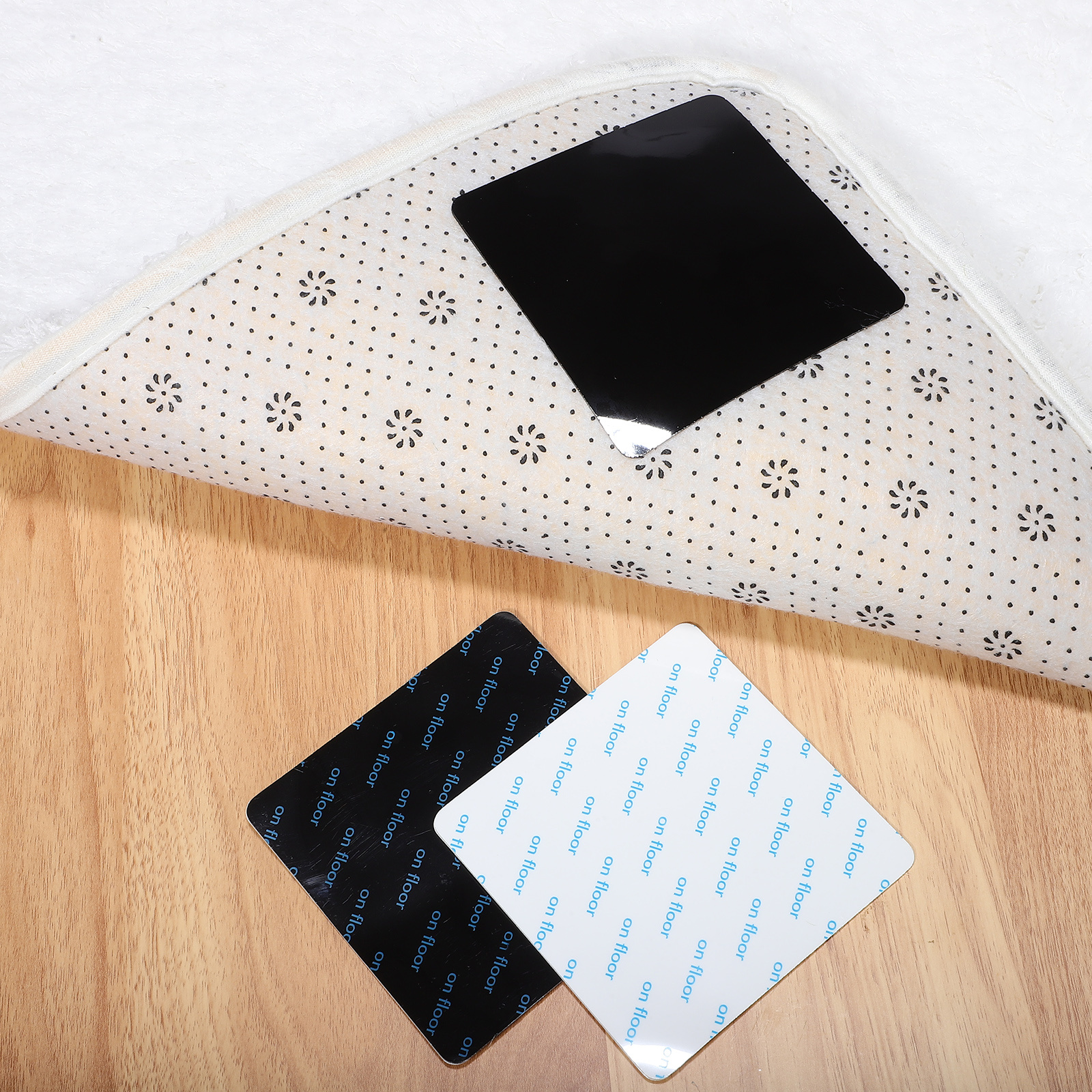 8Pcs Non Slip Rug Pads Premium PU Material Multi Use No Tools Required Carpet Corner Grips Stickers Rug Pad Grippers