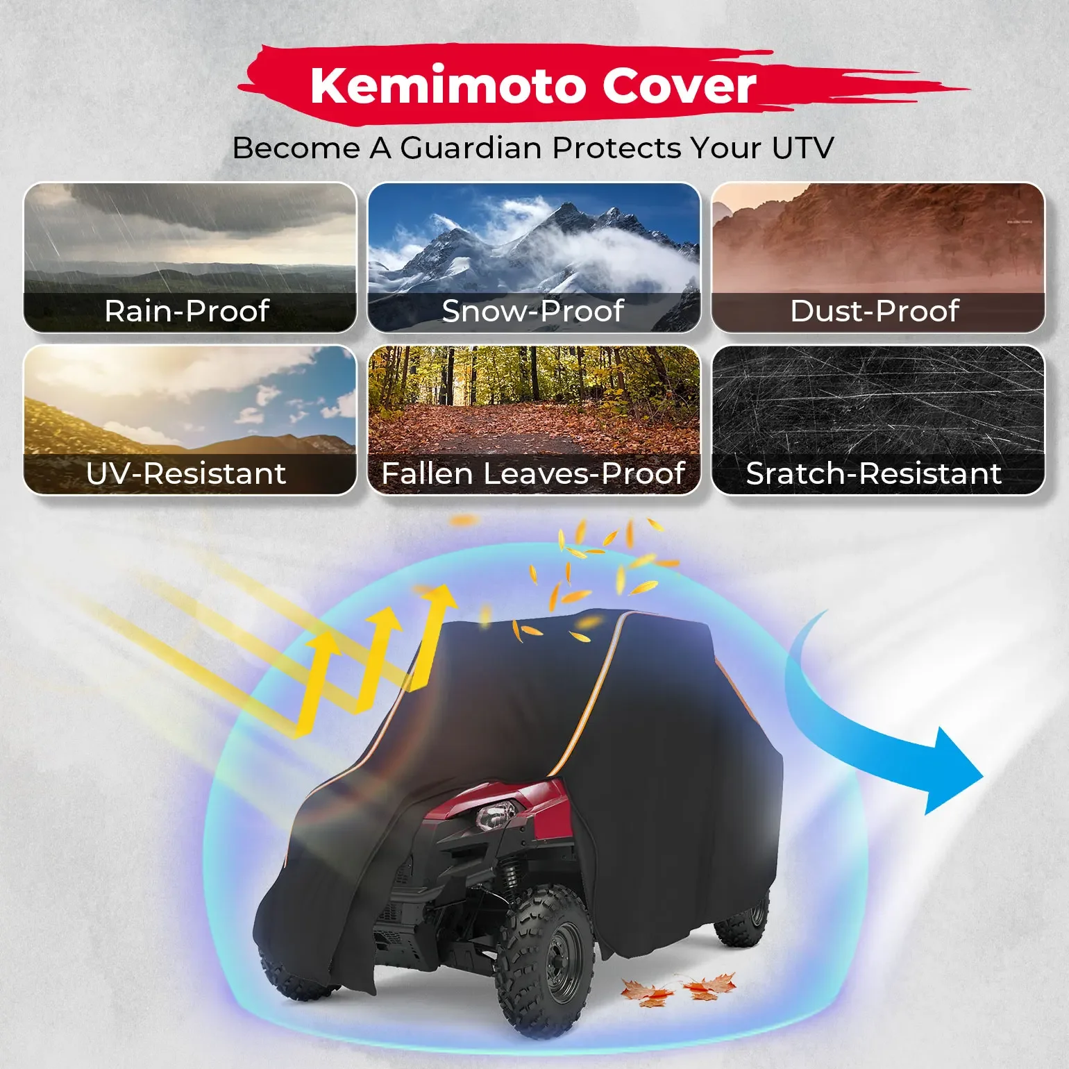 Чехол для хранения внедорожника UTV Protect, совместимый с моделями Polaris Ranger 570 900 1000 RZR 900 2014-2021, SxS Side-by-Side