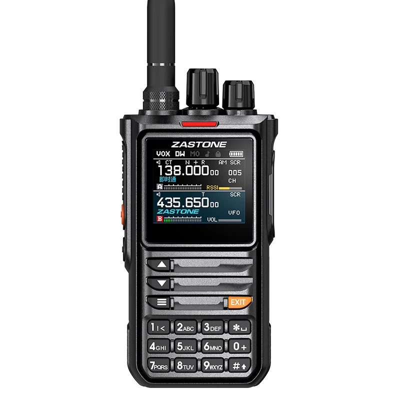 ZASTONE M8 10W Walkie Talkie Ham Amateur 2 Way Radio AM Air Aviation Band High Power Walkie-Talkie APP programming noise