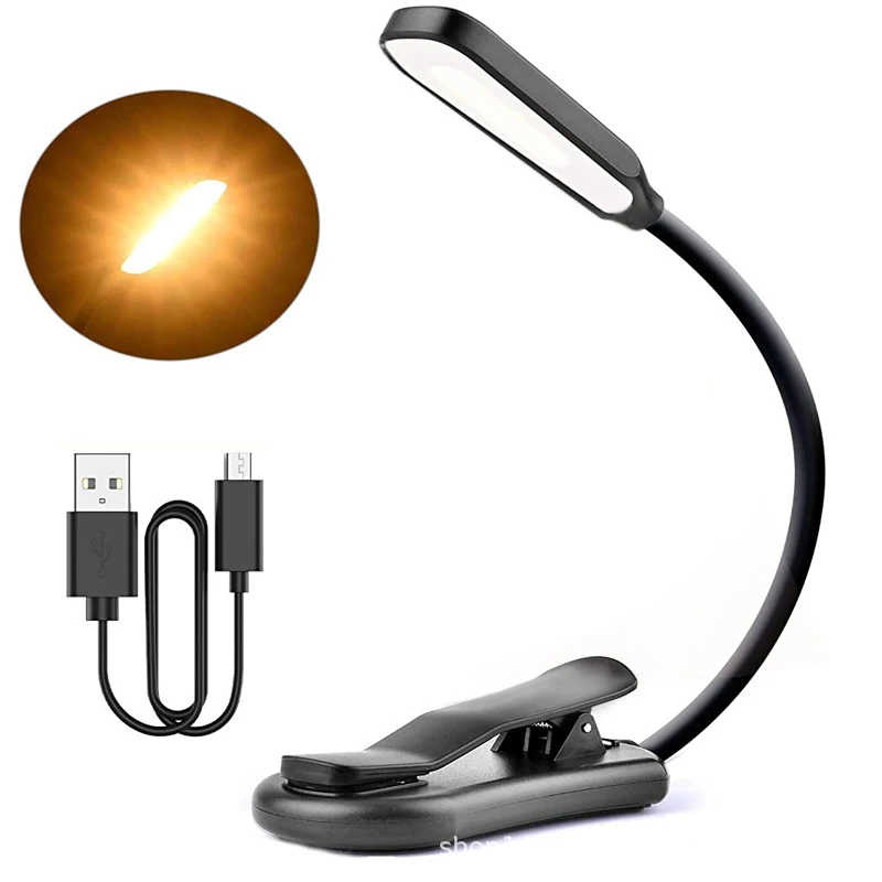 Sạc Đèn Sách 7 Đèn LED Đọc Sách Cảm Ứng Chống Cận 3 Chế Độ Sáng + Móc Khóa Huýt Sáo Trị Giá 69 K-Nước Ấm Thoáng Mát Trắng Ánh Sáng Ban Ngày Linh Hoạt Dễ Dàng Kẹp Đọc Truyện Đêm đèn Ngủ