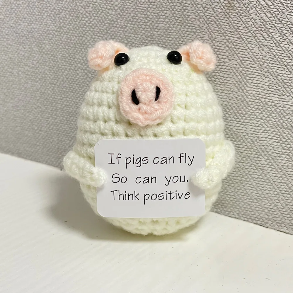 Muñeca de tortuga positiva tejida nueva, soporte emocional hecho a mano, tortugas marinas de ganchillo positivas, regalos para Navidad, Año Nuevo, cumpleaños