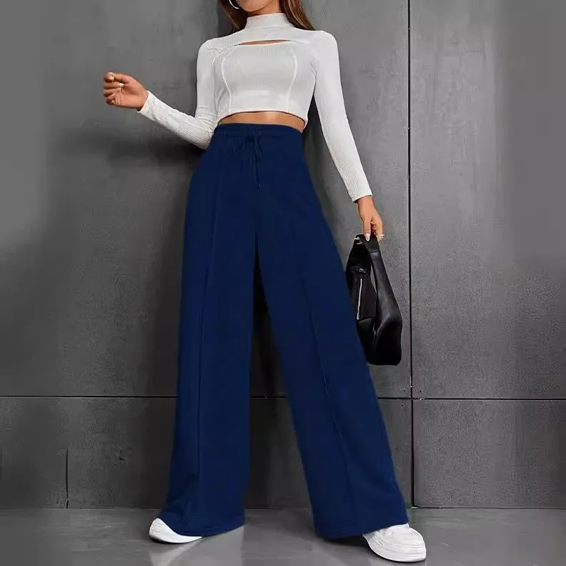 Otoño nuevos pantalones de chándal sueltos de pierna recta pantalones de pierna ancha para baile al aire libre pantalones largos casuales cómodos pantalones largos sueltos