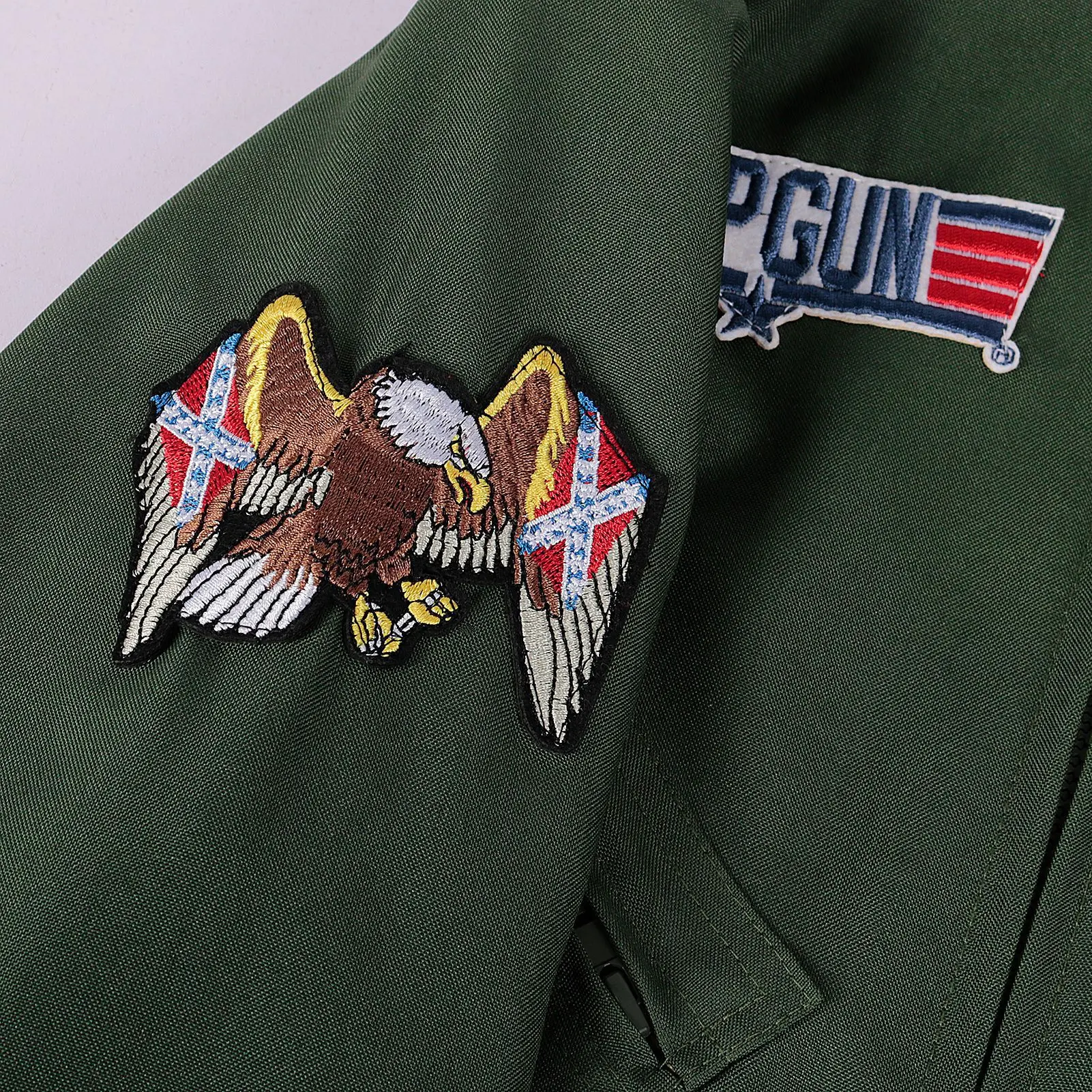 Top Gun Movie Cosplay Air Force Flight Suit Halloween for Men Army Green Pilot Jumpsuit Astronaut