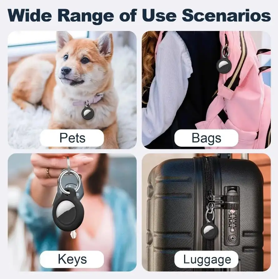 Case voor Apple Air tag houder met sleutelhanger, harde pc anti-drop Airtags sleutelhanger harde pc AntiDrop Airtags sleutelhanger Air tag case