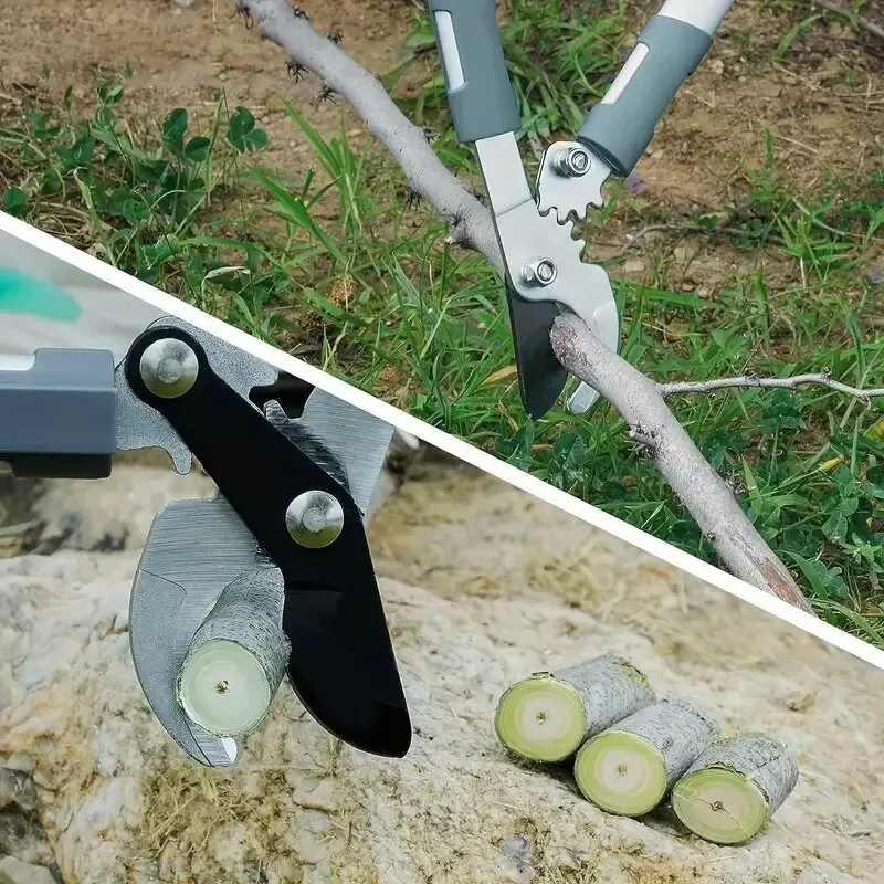 Bypass Pruning Shears 17.72 Inch, With Gear-Operated Cutting System, Cuts Branches, Thicker Than 30 Mm, SK-5 Steel Blade And Tef