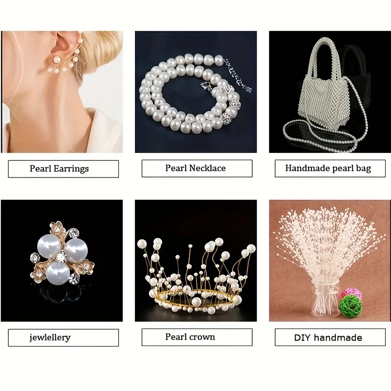 Faux Perlen Perlen ABS Lose Runde Perlen CCB Perlen Schmuck Handwerk Machen Weiß Beige DIY Kleidung Perlen Liefert Nähzubehör