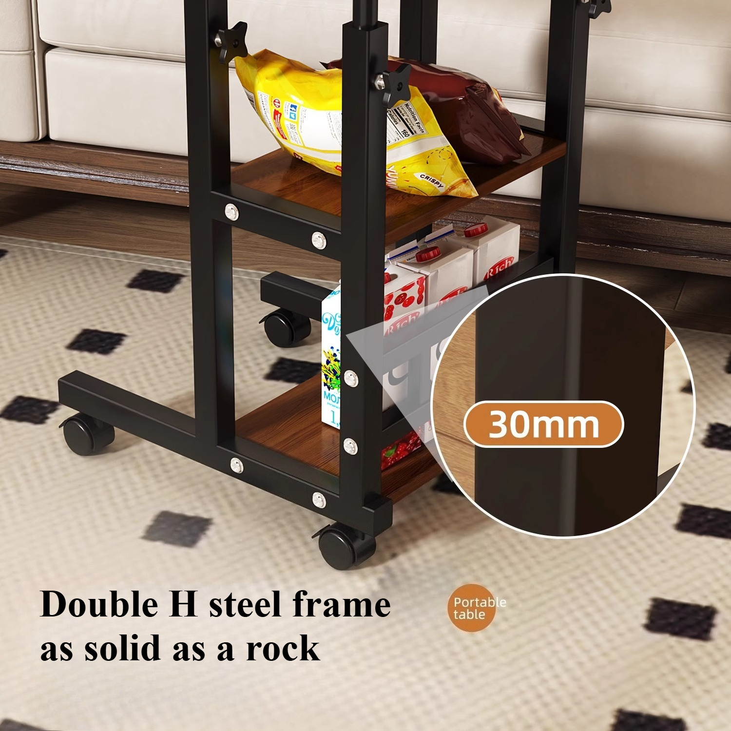 Multi-Functional Small Desk for Bedroom/Dorm/Home Office, Space-Saving Study Table for Students & Lazy Person​