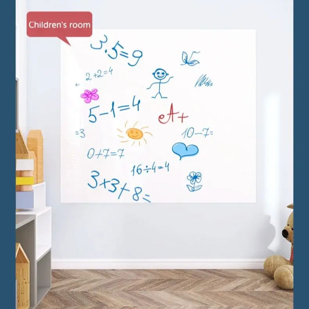 Pizarra blanca electrostática, pegatina extraíble, reutilizable, enseñanza, Graffiti, tablero de dibujo, pizarra blanca borrable de PP para el hogar