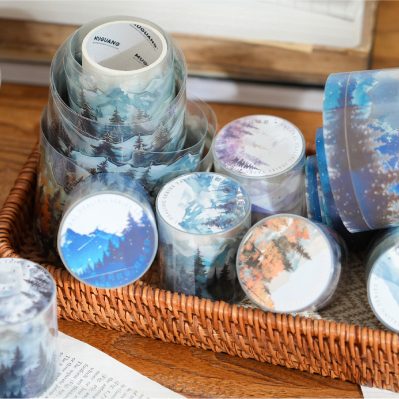 6 Stile 1 Rotolo/pacco PET nastro impermeabile serie di guarigione naturale per manuale fai da te busta tazza d'acqua diario decorazione tazza di vetro
