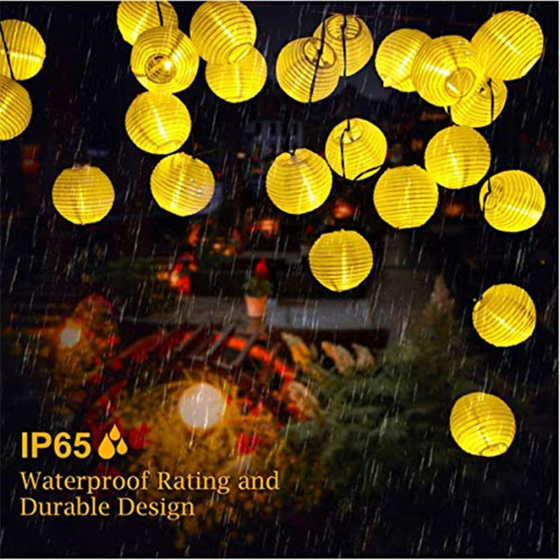 LED Solar Lantern String Lights Outdoor Garland Fairy Lights Solar Powered Garden Decorative Light for Christmas Wedding Party