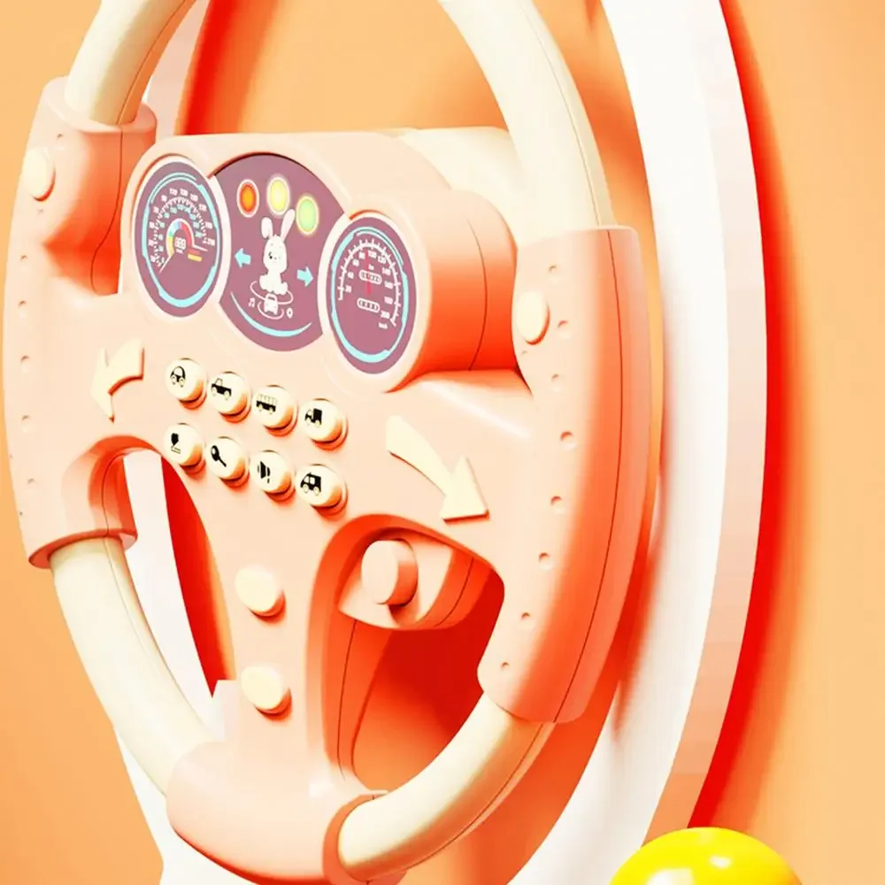เด็กจําลองพวงมาลัยของเล่นขับรถไฟฟ้าเสียงเพลงของเล่นการศึกษา Copilots รถเข็นเด็กของเล่นของเล่นเด็ก