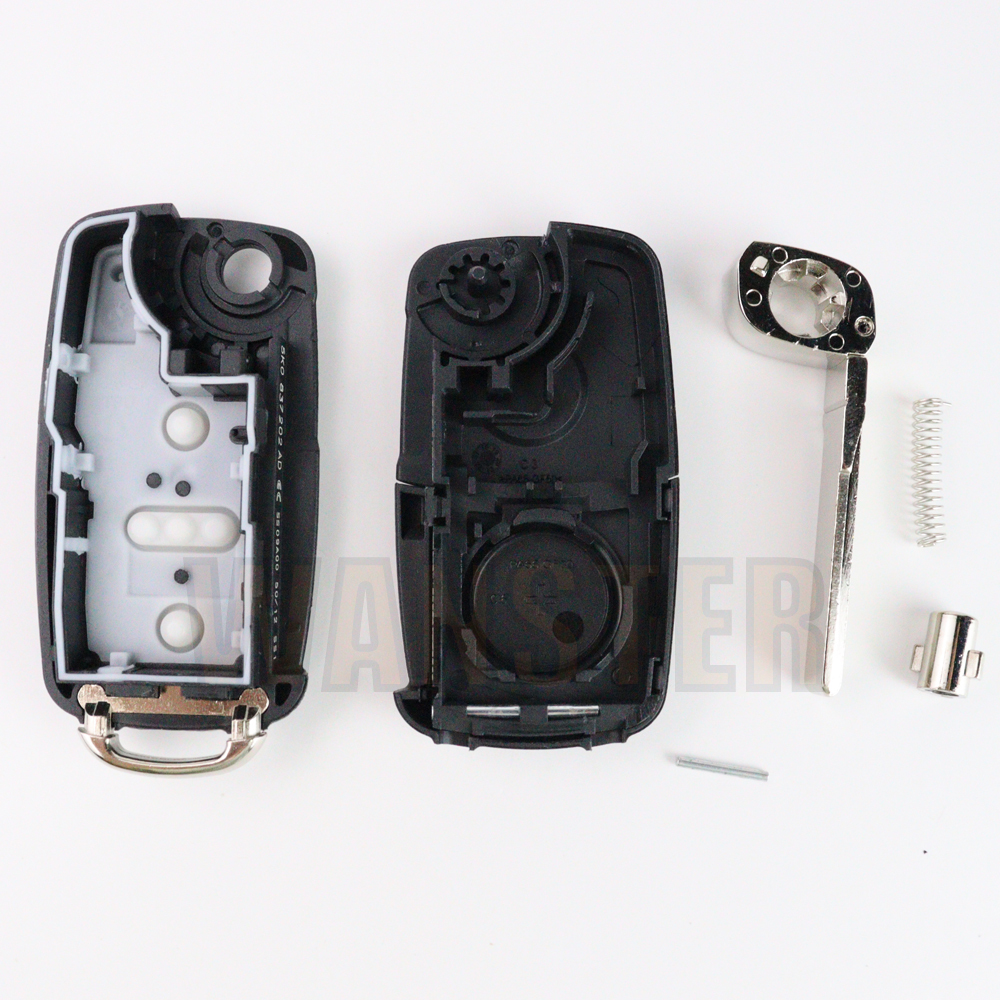 車のキーフォブケースシェルハウジング VW フォルクスワーゲン ティグアン ゴルフ トゥアレグ サジタル アマロック クラフター ポロ シュコダ MK6 パサート C ジェッタ ビートル用