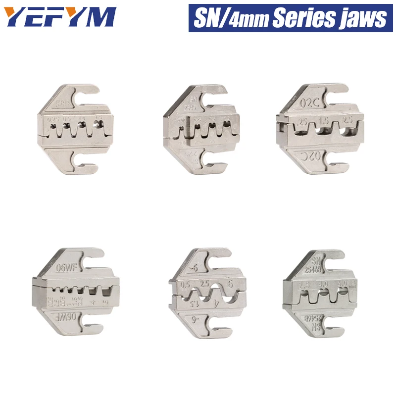 1 stks Kaak (Breedte 4mm/SN Tang) poeder Legering Voor TAB 2.8 4.8 6.3 XH2.54 Plug Isolatie Buis Terminal Gereedschap Krimptang