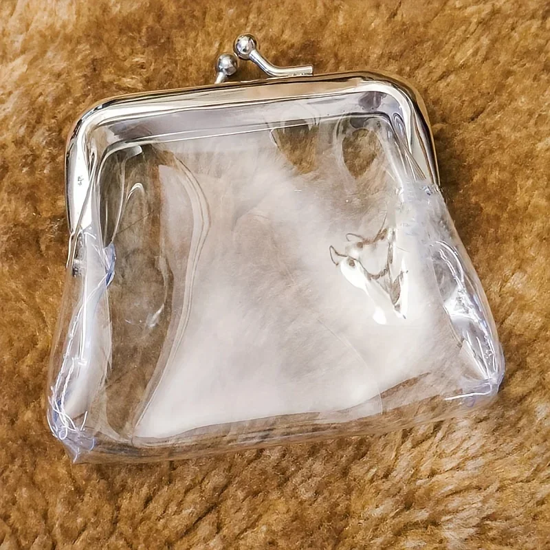 Mini monedero transparente, Mini bolsa de maquillaje portátil, bolsa para auriculares, organizador de cosméticos de viaje, 1 ud.