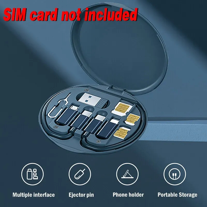 Mini-Datenkabel-Set Aufbewahrung sbox 60W Schnell ladung Multi-Funktion Datenkabel Handy halter Aufbewahrung sbox