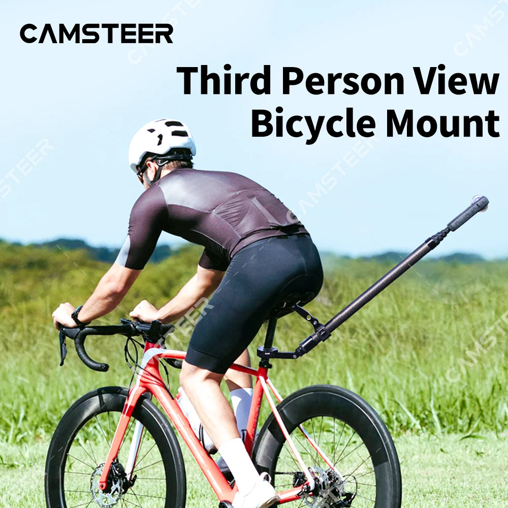 Camsteer Bicycle Backseat Mount 3rd Person View GoPro 13 12 Camera Brackets for Insta360 X5 X4 AcePro DJI Osmo360 Action 5Pro 4