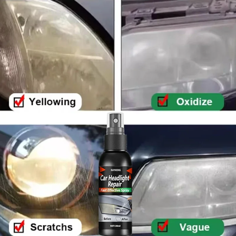 30ml Car Headlight Restoration Polishing Kits Headlamp Scratch Remover Repair Cleaning Paste