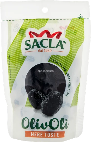 Schwarze Oliven teilweise getrocknet 100g-sacla