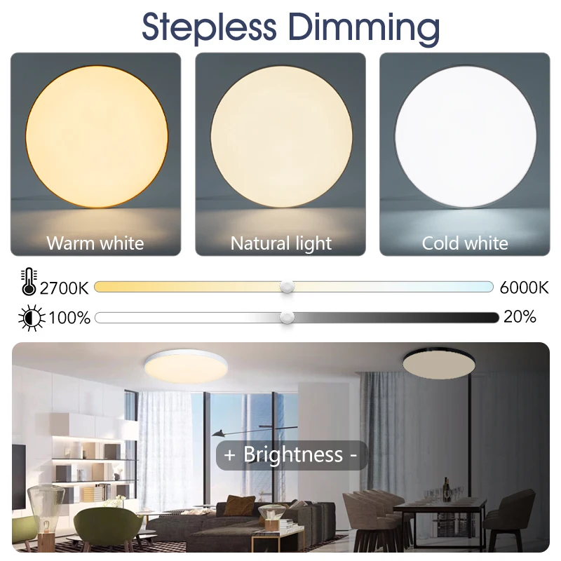 30W 36W สมาร์ทโคมไฟเพดาน LED RGB Dimming APP TUYA รีโมทคอนโทรลจับเวลาตกแต่งบ้านในร่มบลูทูธ WIFI ห้องนอนห้องนั่งเล่น