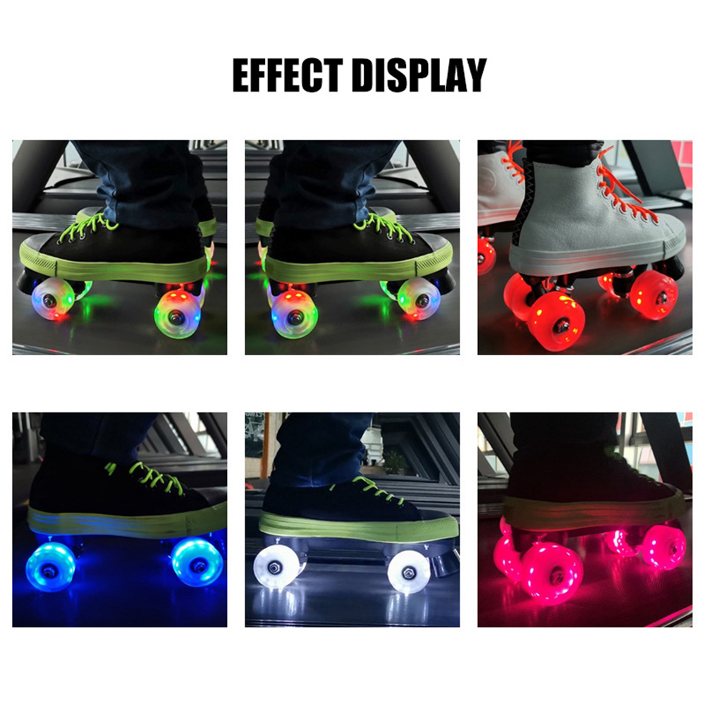 Roulettes de skateboard à roulettes avec roulements installés, 4 pièces