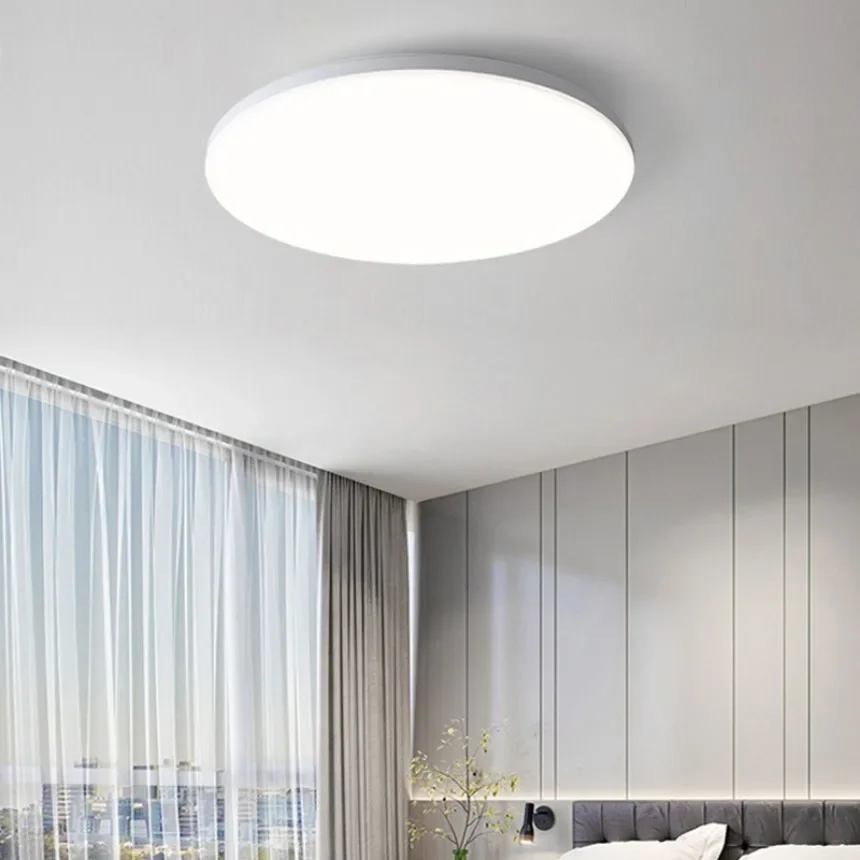 Luz de techo LED Circular Simple impermeable y a prueba de polvo luz de tres pruebas sala de estar dormitorio baño pasillo luz del hogar