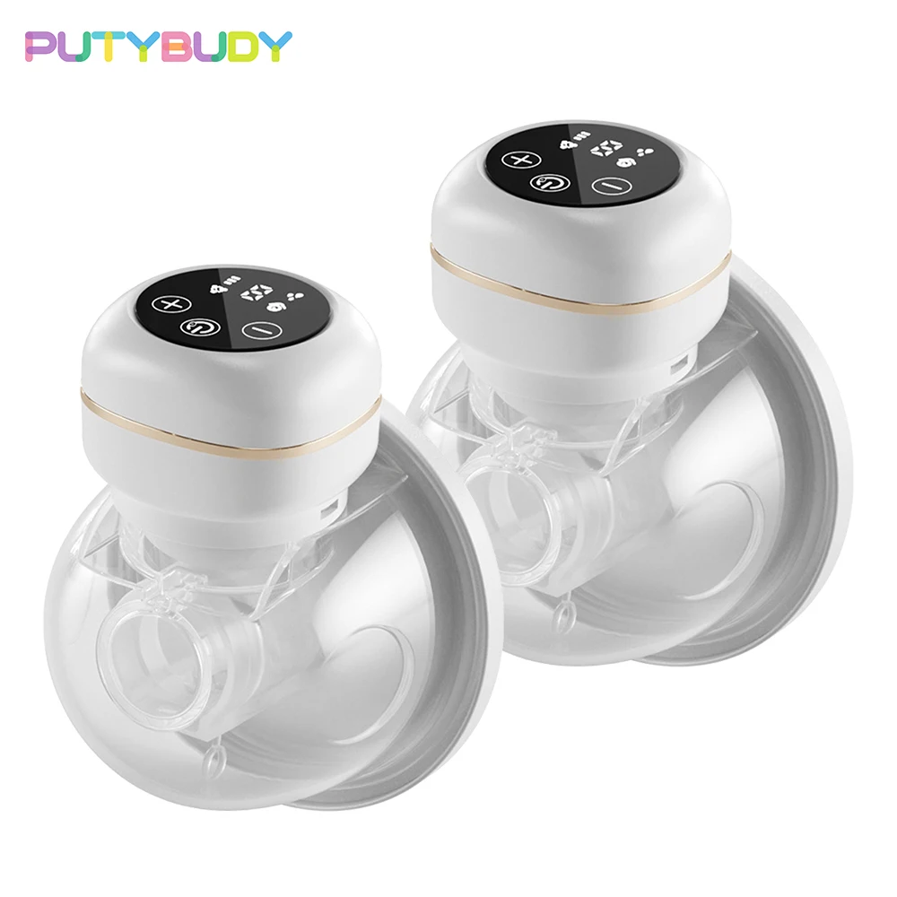 2/1 Stuks Wearable Borstkolf Elektrische Borstkolf Handen Gratis Low Noise Melk Puller Met 26Mm Siliconen flens Voor Borstvoeding