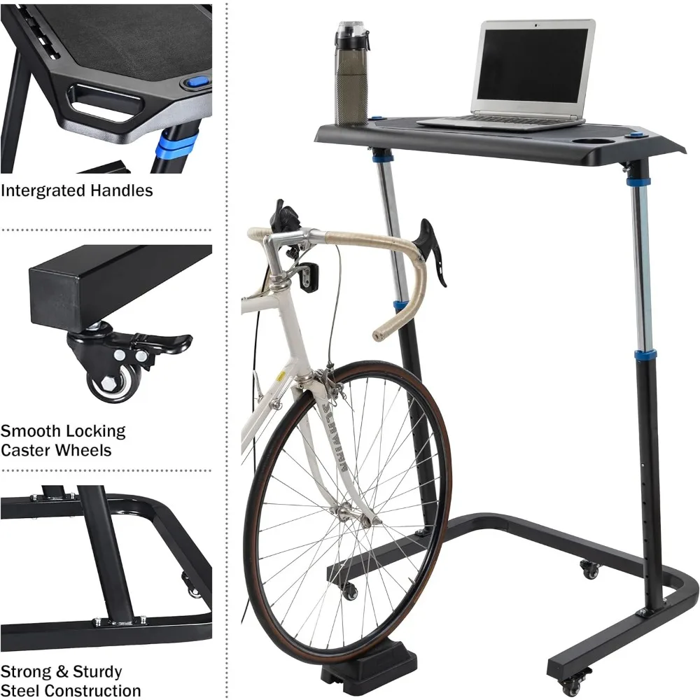 Adjustable Bike Trainer Fitness Desk Portable Workstation Standing Desk,Furniture