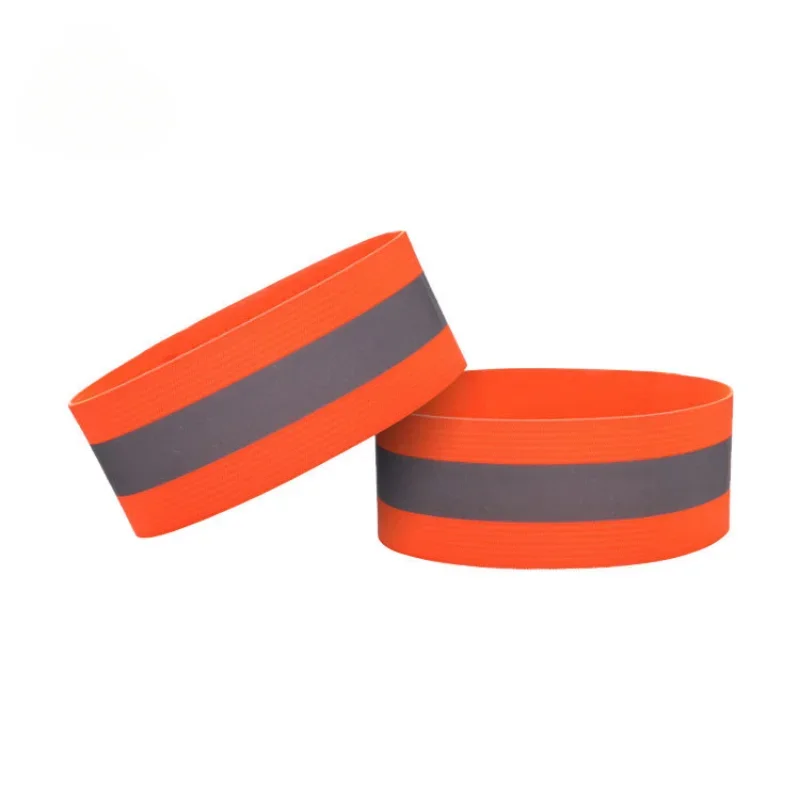 Elasticated สร้อยข้อมือความปลอดภัยสะท้อนแสงกีฬากลางแจ้งวิ่งขี่จักรยาน Jogging คําเตือนเทปสะท้อนแสงสายรัดข้อมือ