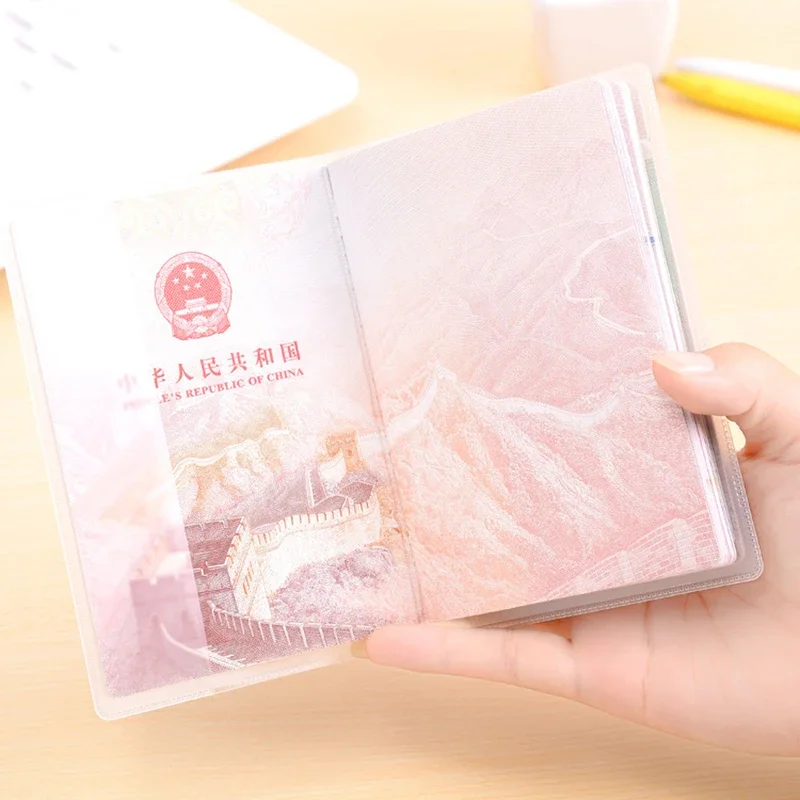 Funda impermeable para pasaporte de viaje, billetera transparente de PVC, tarjeteros de identificación, funda cartuchera para tarjetas de crédito comerciales, 1 ud.