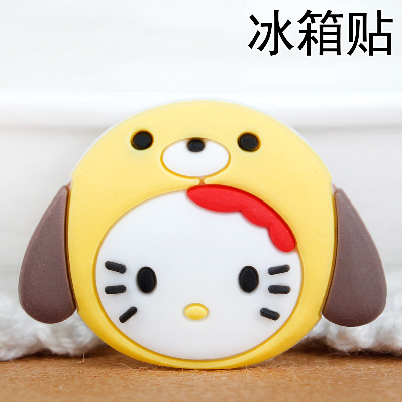 Мультяшный милый силиконовый мини-холодильник Hello Kitty, украшение для дома