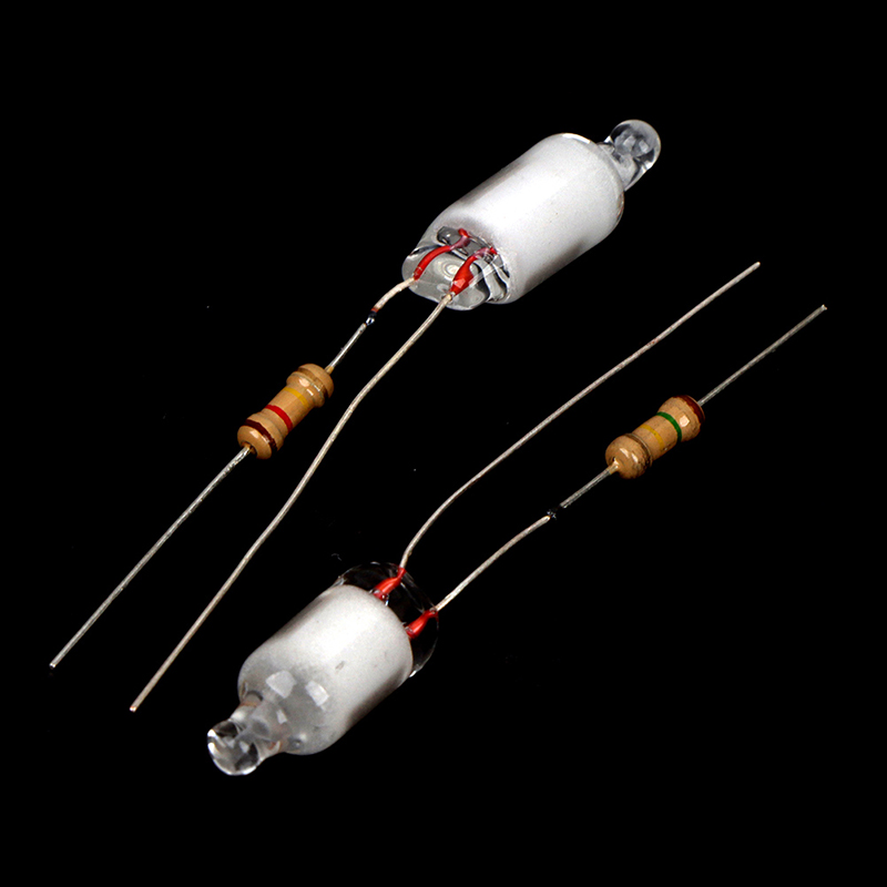 Mini Lâmpadas de Néon com Resistor, Indicador de Luz, Vermelho, Azul, Verde, 6x13mm, 220V, 10Pcs