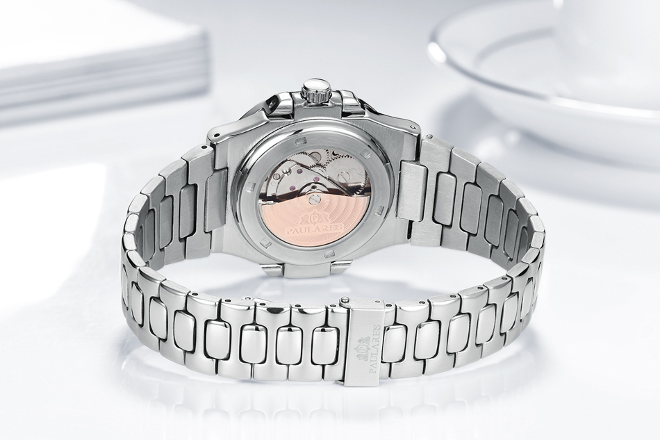 Automatische Selbst Wind Mechanische Leucht Edelstahl Blau Grau Coffe Schwarz Weiß Zifferblatt Kleid Luxus Männer Uhr