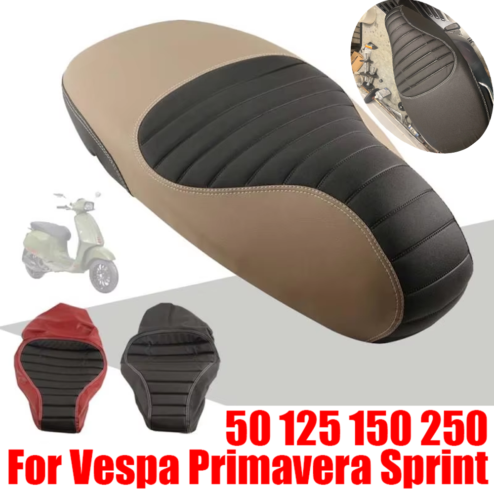 Аксессуары для Vespa Primavera Sprint 50 125 150 250, кожаная утолщенная губка, подушка для сиденья, изоляционный чехол для сиденья, протектор