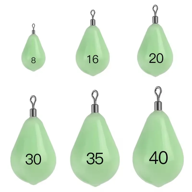 WEIHE 30g 60g 75g 112g 131g 150g plomo luminoso con carcasa de plástico blando