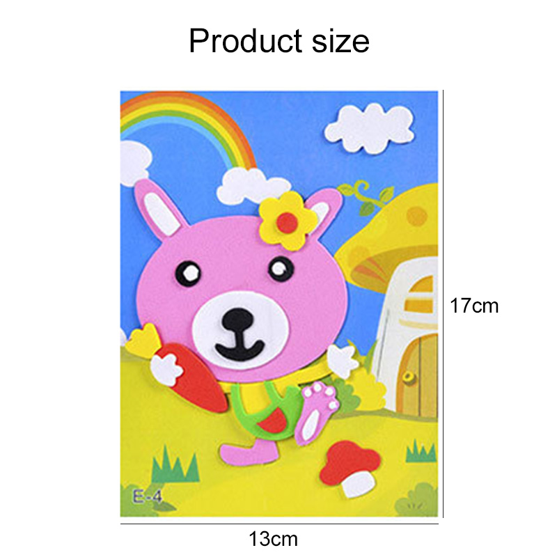 5/10 pçs 3d eva espuma adesivo brinquedos diy dos desenhos animados animal quebra-cabeça para crianças multi-padrões estilos brinquedo para crianças presente tmz