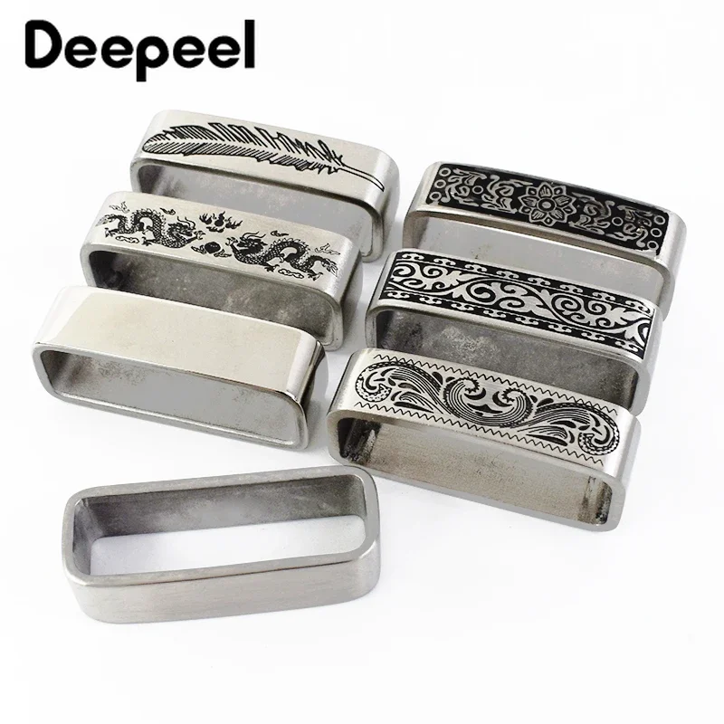 1 peça deepeel 40mm cinto laço anéis de metal inoxidável para 34-39mm cintos fecho jeans roupas cinta anel diy acessórios de artesanato de couro