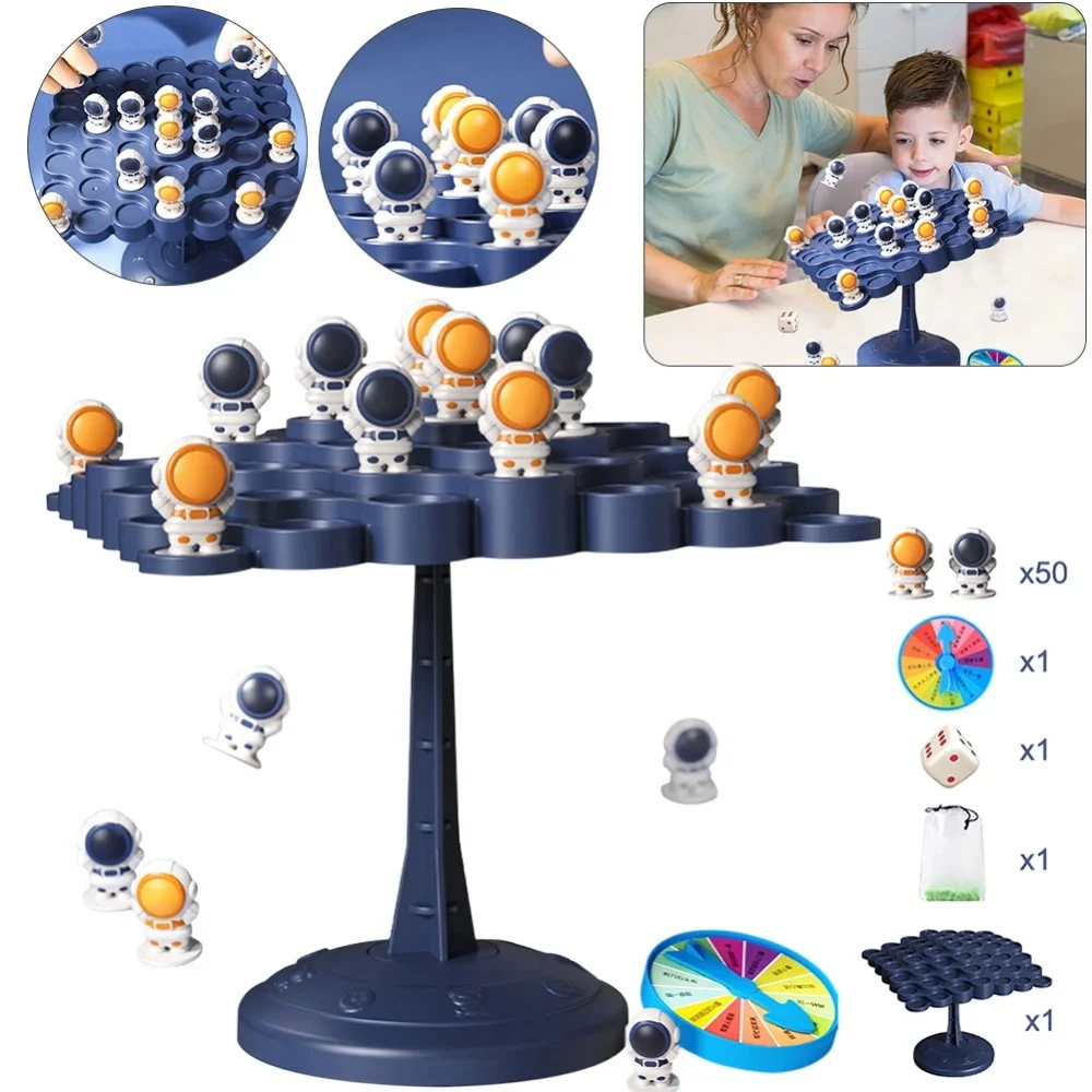 54PCS เด็ก BALANCE Tree BOARD เกมนักบินอวกาศ BALANCE BOARD Tabletop PARTY ตลกเด็ก Interactive เกม Building BlockToy
