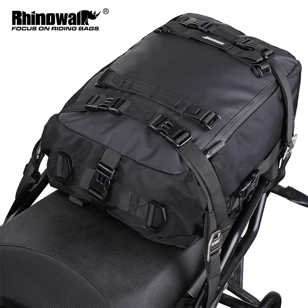Rhinowalk мотоциклетная сумка на заднее сиденье 10/20/30L водонепроницаемый многофункциональный велосипедный рюкзак универсальное седло модифицированная сумка для багажа