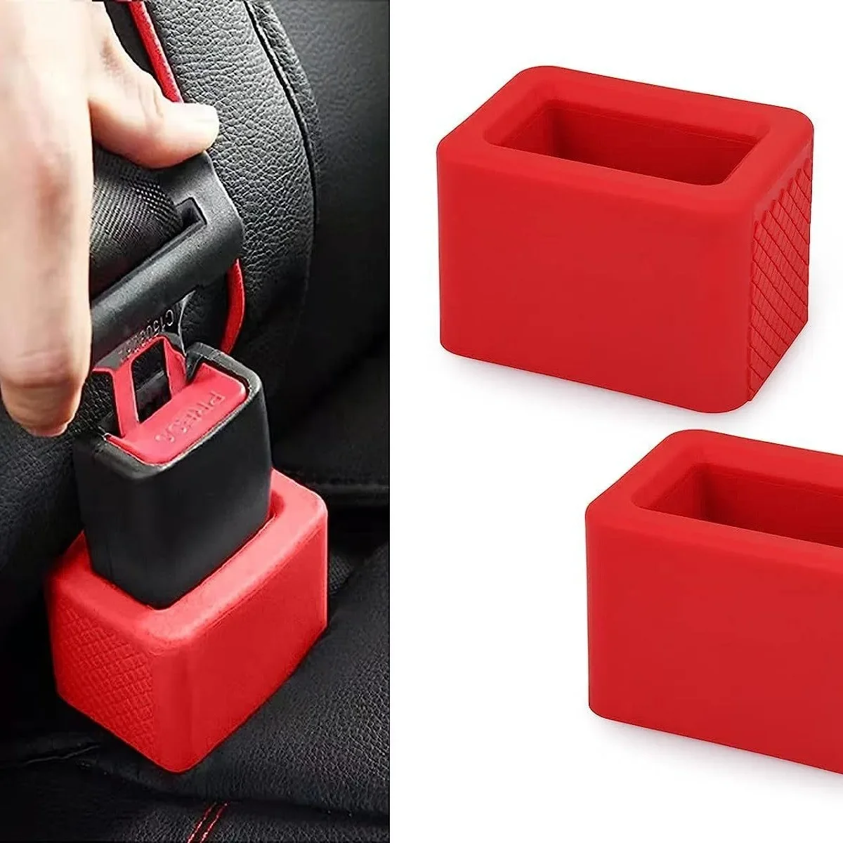 Capa de fivela de cinto de segurança de silicone para crianças suporte de clipe de bloqueio de segurança, posicionador de cinto de segurança de carro antiderrapante protetor de assento de carro de bebê