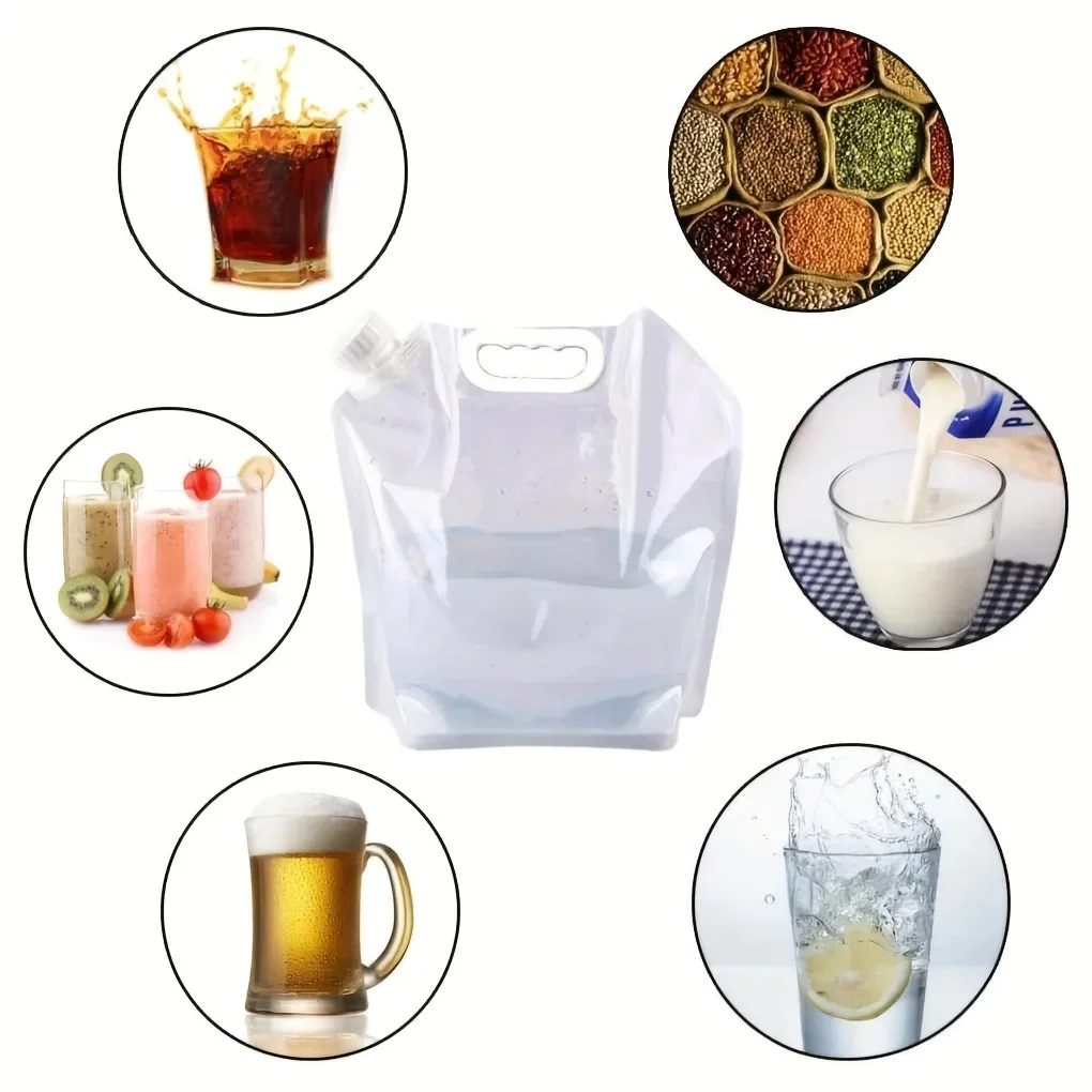 ภาชนะใส่น้ำแบบพับได้10L ถุงเหยือกเก็บน้ำสำหรับกลางแจ้งเดินป่าตั้งแคมป์ฉุกเฉิน