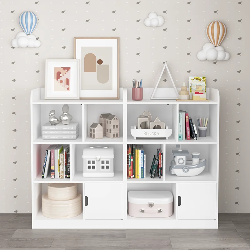 Kids Bookcase,Bookshelf with 6 Compartments,Freestanding Shelves and Cube Organizer,for Bedroom Living Room Office Closet School
