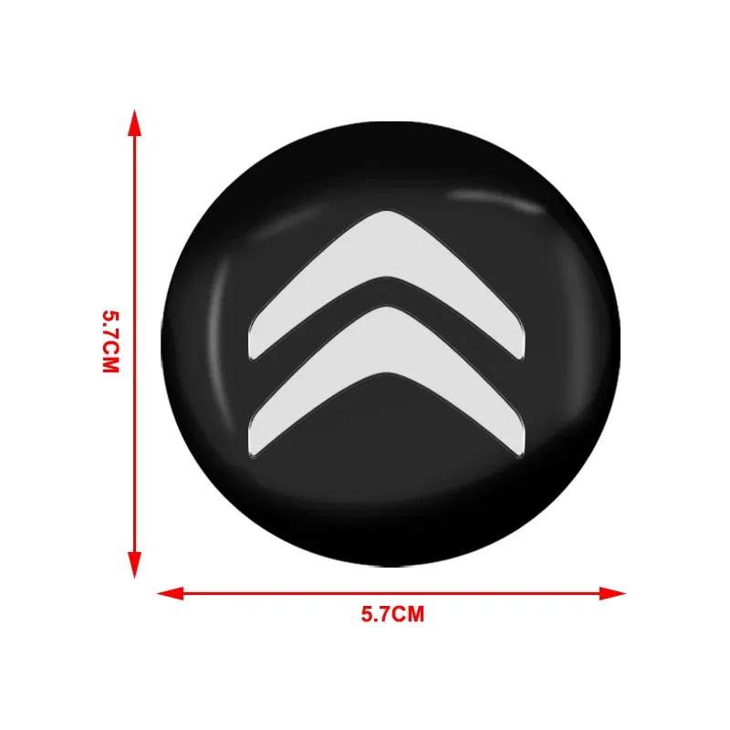 4 Uds 56mm tapa central de rueda de coche insignia Logo emblema calcomanía pegatina de rueda para Citroen C1 C2 C3 C4 C5 C6 C8 C4L DS3 Accesorios